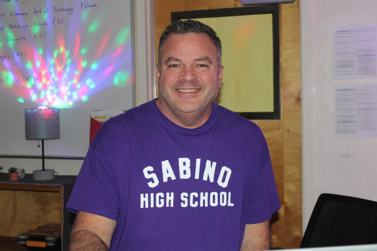 Mr. Corbett in his classroom